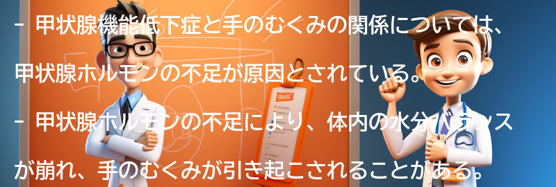 甲状腺機能低下症と手のむくみの関係の要点まとめ