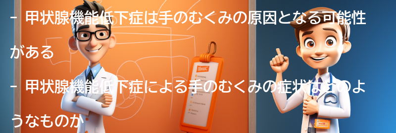 甲状腺機能低下症による手のむくみの症状の要点まとめ