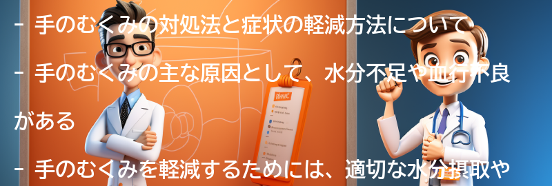 手のむくみの対処法と症状の軽減方法の要点まとめ