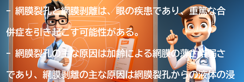 網膜裂孔と網膜剥離の原因とリスク要因の要点まとめ