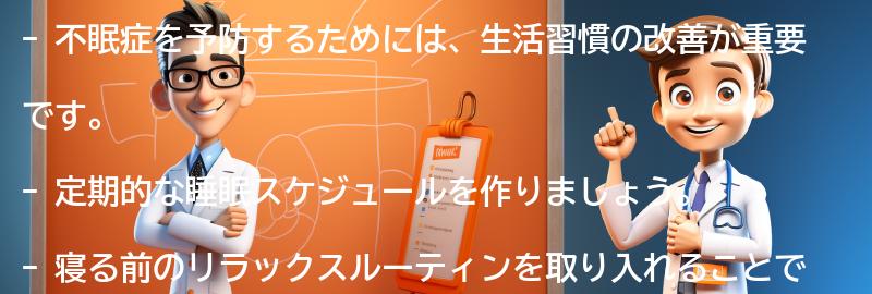 不眠症を予防するための生活習慣の改善の要点まとめ