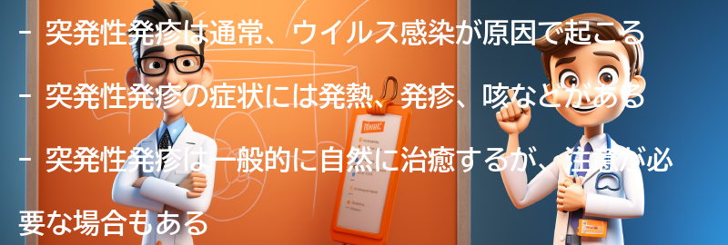 突発性発疹の注意点と予後について知っておくべきことはありますか？の要点まとめ