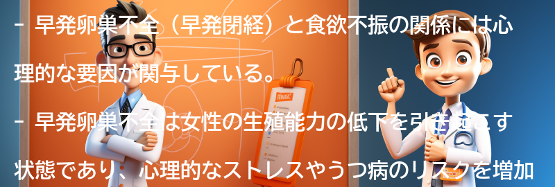 心理的な要因と食欲不振の関係の要点まとめ