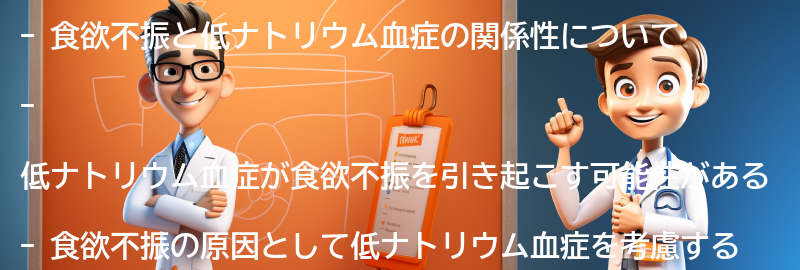 食欲不振と低ナトリウム血症の関係性についての要点まとめ