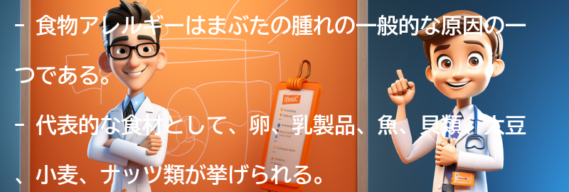 食物アレルギーの一般的な原因と代表的な食材の要点まとめ