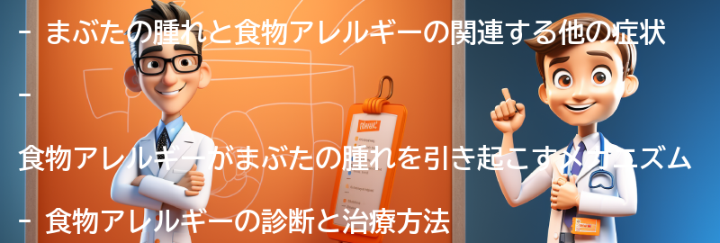 まぶたの腫れと食物アレルギーの関連する他の症状の要点まとめ