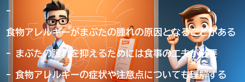 まぶたの腫れを抑えるための食事の工夫と注意点の要点まとめ