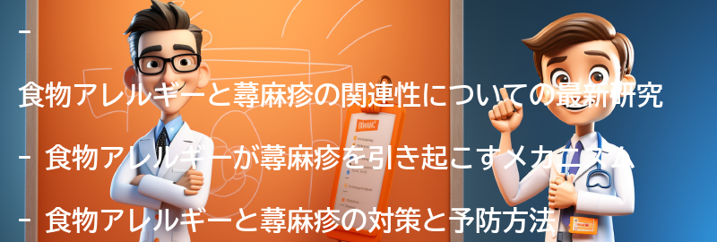 食物アレルギーと蕁麻疹の関連性についての最新研究の要点まとめ