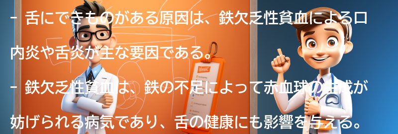 舌にできものがある原因とは？の要点まとめ