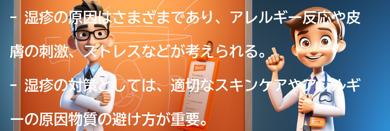 湿疹に関するよくある質問と回答の要点まとめ