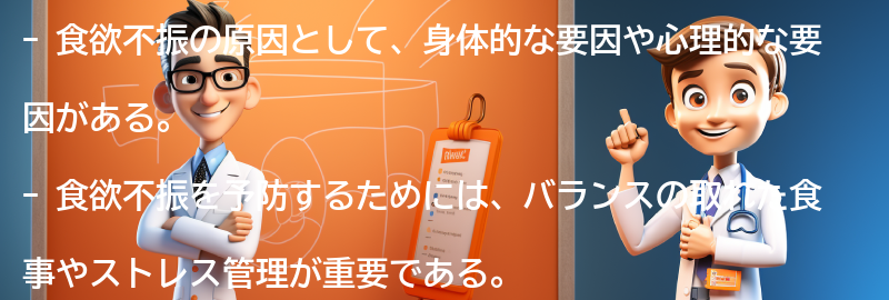 食欲不振に関する注意点と予防策の要点まとめ