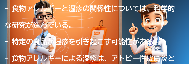 食物アレルギーと湿疹の関係性についての要点まとめ