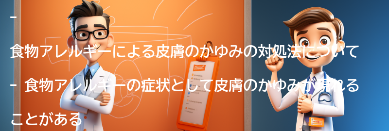 食物アレルギーによる皮膚のかゆみの対処法の要点まとめ