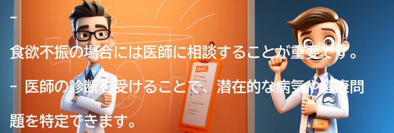 食欲不振の場合に医師に相談するべきか？の要点まとめ