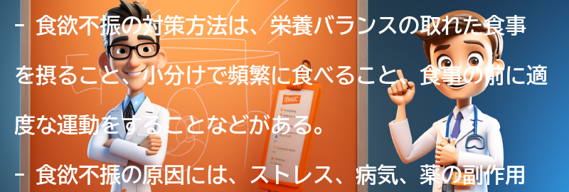 食欲不振の対策方法の要点まとめ