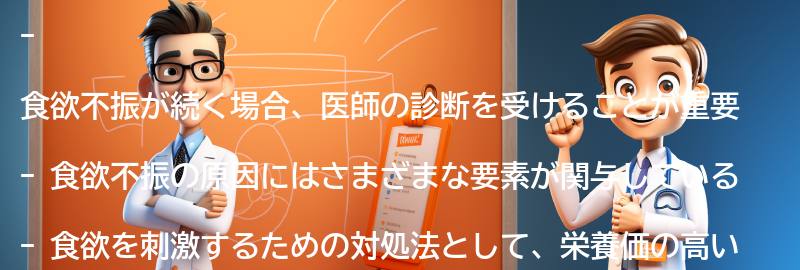 食欲不振が続く場合の対処法の要点まとめ