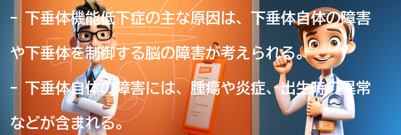 下垂体機能低下症の主な原因は何ですか？の要点まとめ