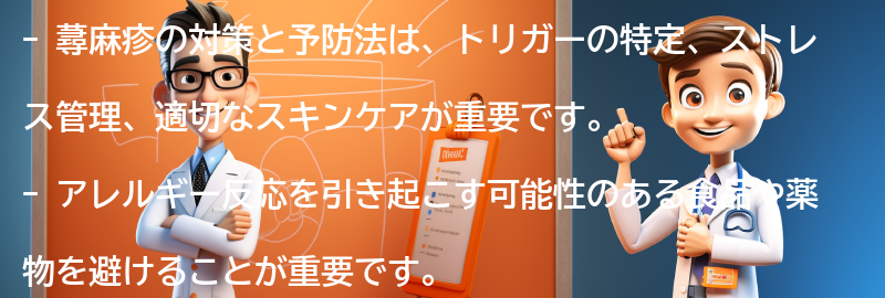 蕁麻疹の対策と予防法の要点まとめ