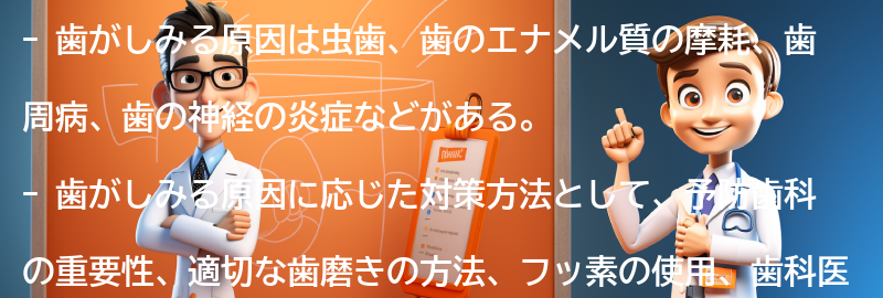 歯がしみる原因とは？の要点まとめ