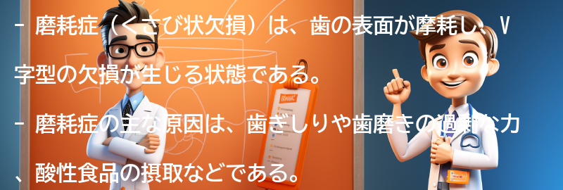 磨耗症（くさび状欠損）とは何か？の要点まとめ