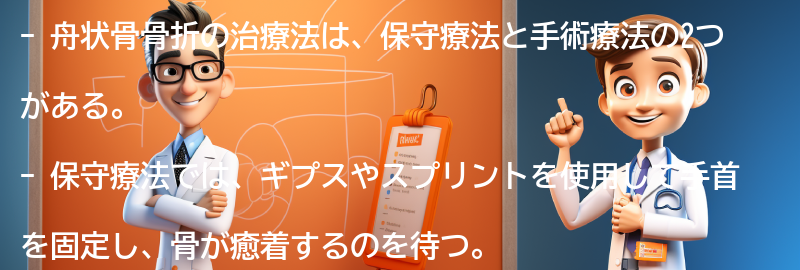 舟状骨骨折の治療法と回復期間の要点まとめ