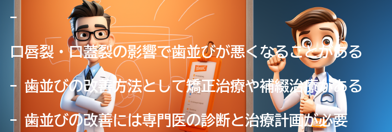 歯並びの改善方法の要点まとめ