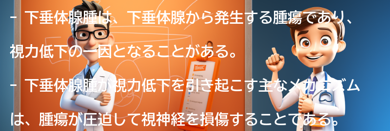 視力低下の原因と下垂体腺腫の関係の要点まとめ