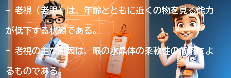 老視（老眼）とは何ですか？の要点まとめ