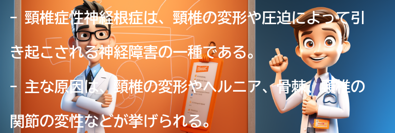 頸椎症性神経根症の主な原因とは？の要点まとめ