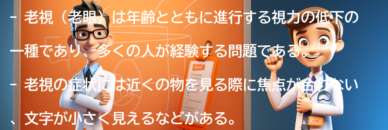 老視についての実際の体験談とアドバイスの要点まとめ