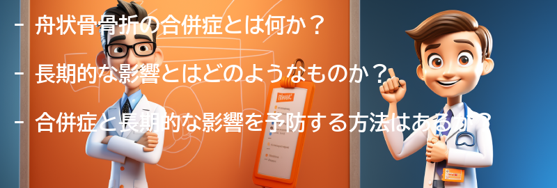 舟状骨骨折の合併症と長期的な影響の要点まとめ