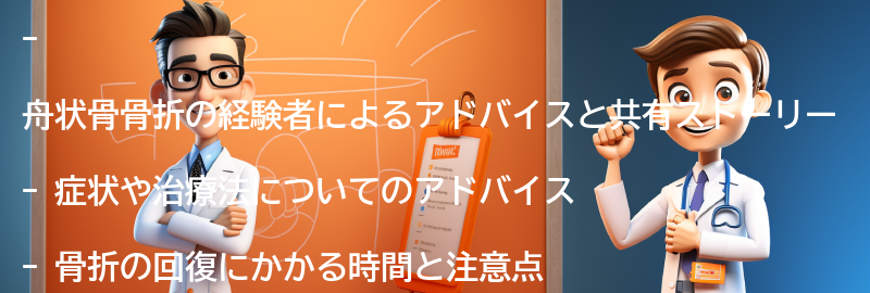 舟状骨骨折の経験者によるアドバイスと共有ストーリーの要点まとめ