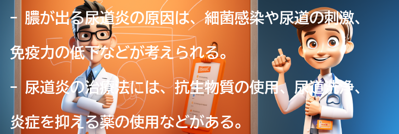 膿が出る尿道炎の原因とは？の要点まとめ