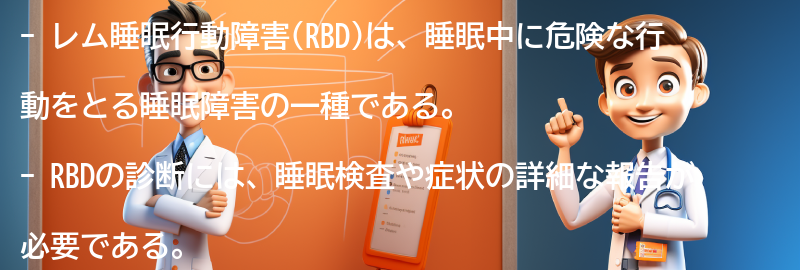 RBDの診断方法と治療法の要点まとめ