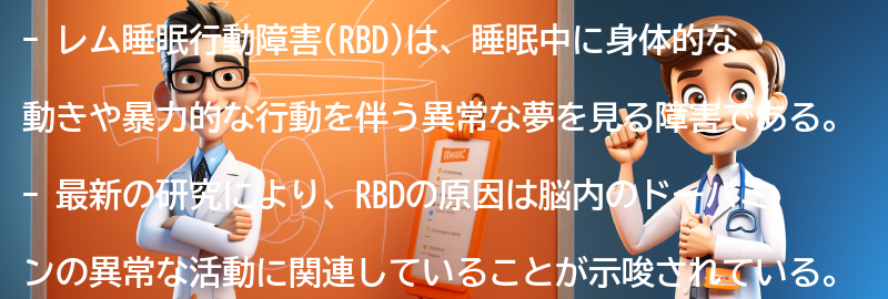 RBDに関する最新の研究と治療法の進歩の要点まとめ