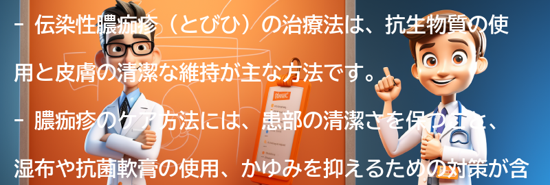 伝染性膿痂疹の治療法とケア方法の要点まとめ