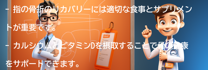 指の骨折のリカバリーに役立つ食事とサプリメントの要点まとめ