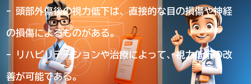 頭部外傷後の視力低下に関する成功事例とリカバリーの可能性の要点まとめ