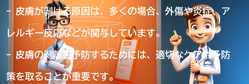 皮膚が剥ける原因とは？の要点まとめ