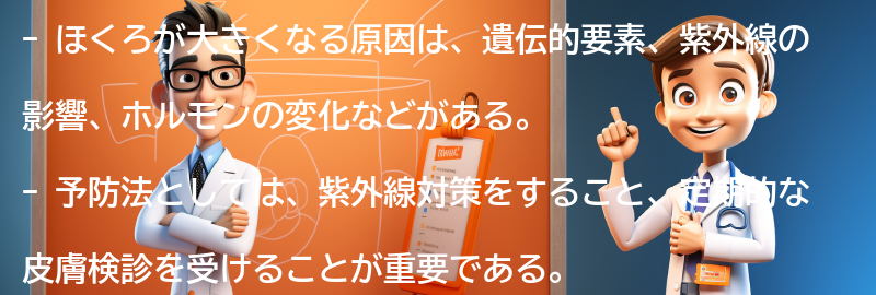 ほくろが大きくなる原因とは？の要点まとめ