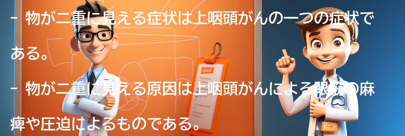 物が二重に見える症状の原因の要点まとめ