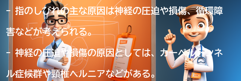 指のしびれの主な原因とは？の要点まとめ