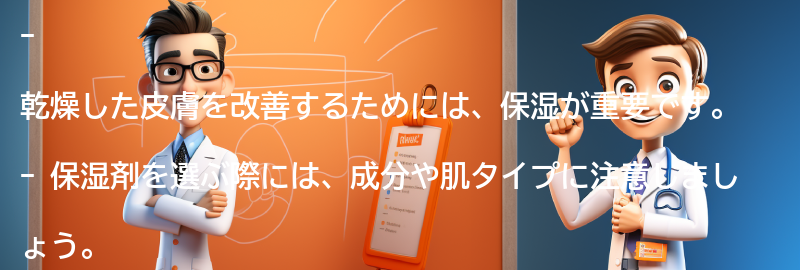 乾燥した皮膚を改善するための他の有効な方法の要点まとめ