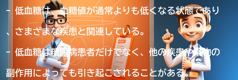 低血糖と関連する疾患との関係性の要点まとめ