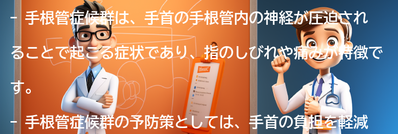 手根管症候群の予防策と日常生活での対処法の要点まとめ