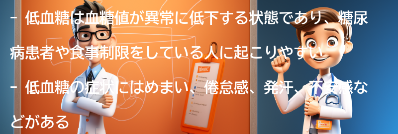 低血糖に対する正しい対処法と応急処置の要点まとめ