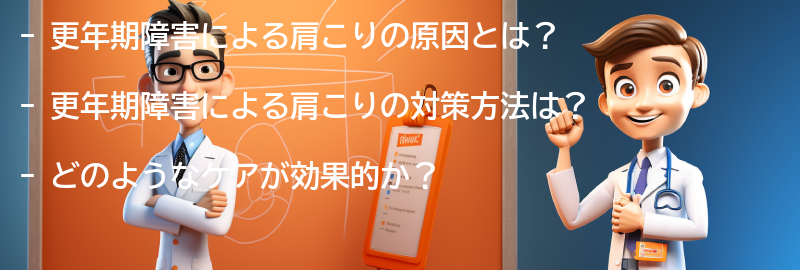 更年期障害による肩こりの対策の要点まとめ