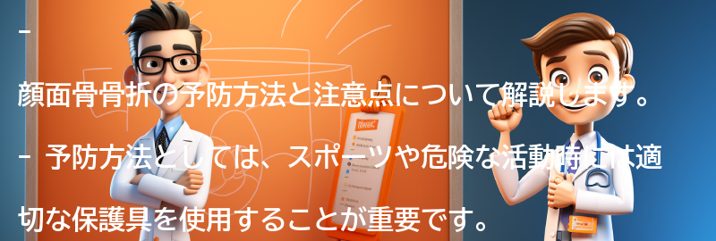 顔面骨骨折の予防方法と注意点の要点まとめ