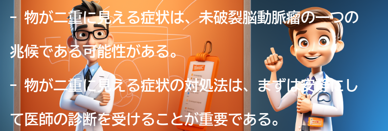 物が二重に見える症状の対処法と予防策の要点まとめ