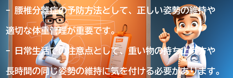 腰椎分離症の予防と日常生活での注意点の要点まとめ